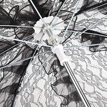 BTER Ombrellone in Pizzo Nero Elegante Durevole, ombrellone in Pizzo da Sposa, graziosa Performance sul palco per la Decorazione di celebrazioni Fotografia Prop Decorazione per Feste