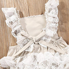 Shobdw - Set di Abbigliamento per Bambine, con Pagliaccetto in Pizzo Beige 6-12 Mesi