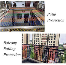 Rete a Fune,Rete di Sicurezza Rete Protettiva Balcone Giardino Storage Luggage Cargo Corda Net Nylon Net Gattier,per Ringhiera Scale Proteggere Recinzioni Piante Recinto Trellis Party Foto Appeso