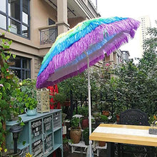 YRCWZF Ombrello di Paglia Colorato, 67in Inclinabile Ombrellone da Spiaggia Hawaiano in Paglia, Piscina Patio Ombrellone in Paglia da Spiaggia