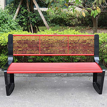 Sedie da giardino in metallo per cortile esterno, panchine in legno massello anticorrosivo con 3-4 posti, panchine da giardino per il tempo libero con schienali, adatte per comunità giardino e piazz