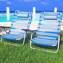BUYSTAR Spiaggina Sdraio Pieghevole Sedia da Campeggio Giardino Piscina con braccioli Prendisole richiudibile Comodo e Leggero