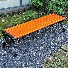 Panchine da giardino Park Terrace, Panchine da balcone per esterni in ghisa e legno massello, Panchine per il tempo libero in materiale composito per cortili e portici, Panchine decorative da 2-3