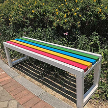 Panca da giardino per esterni panchina da giardino, panca in legno anticorrosivo per terrazza del centro commerciale 2-3 persone poltrona da cortile, sedia da portico resistente alle intemperie per