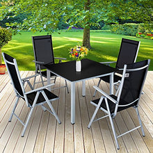 Deuba Tavolo e Sedie da Giardino Alluminio Bern 5 pz Schienale Regolabile Set da Pranzo Esterno