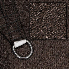 ECD Germany Tenda a Vela Ombra Parasole Ombreggiante Triangolare - 3,6x3,6x3,6m - Marrone - 100% HDPE - Protezione UV - Corde Fissaggio - Telo da Sole Resistente alle Intemperie Traspirante Giardino