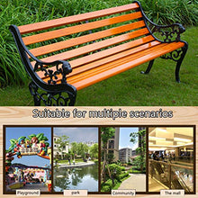QHW Panchina Doppia/Tripla, panchina Moderna Semplice per Il Tempo Libero con Schienale, Sedile in Legno massello anticorrosivo, Resistente alle intemperie, mobili da Giardino 120 / 150cm