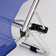 Lettino bradina prendisole in alluminio pieghevole blu per spiaggia mare giardino 05040