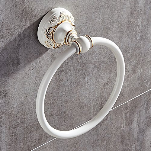 MBYW Portasciugamani Moderno Portasciugamani Elegante per Il Bagno di Moda Portasciugamani in Alluminio per Bagno, Anello per Asciugamano, Anello per Asciugamano Tondo Europeo, Ciondolo per Hardware