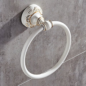 MBYW Portasciugamani Moderno Portasciugamani Elegante per Il Bagno di Moda Portasciugamani in Alluminio per Bagno, Anello per Asciugamano, Anello per Asciugamano Tondo Europeo, Ciondolo per Hardware