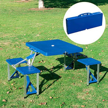 Tavolo da picnic all'aperto Tavolo da picnic portatile Pieghevole da esterno Tavolo da picnic in alluminio e panca, tavoli da campeggio, giardino Garden Bbq Banchetto Pieghevole Kit da tavola pieghevo
