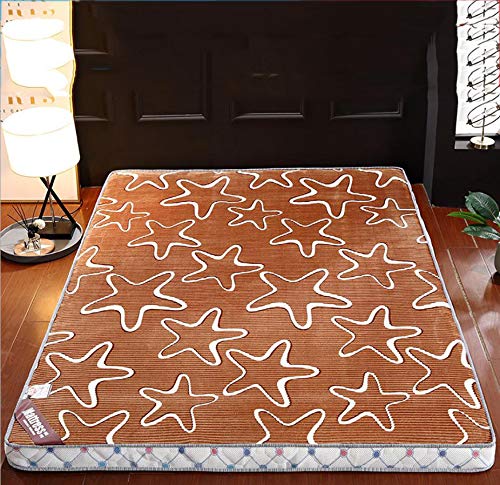 Nileco Quilted Mattress Pad Queen,Copertura del Materasso di Cotone Pieghevole Materasso Futon Rotante Traspirabilità Materasso A Cuscino Home,dormitorio Studentesco-a 90x190cm(35x74inch)