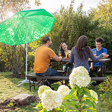 Relaxdays, Ombrellone da Giardino, Spiaggia, 8 Stecche, inclinabile Unisex Adulto, Verde, 192x180x180 cm