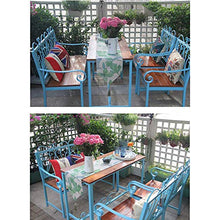 GaoF Panca in Metallo per Esterni, panchine per terrazza da Giardino, Combinazione di Tavolo e Sedia da Balcone con Struttura in ghisa, panchina con braccioli e Schienale, Tavolo e Sedia per Tutte Le