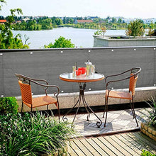 COFFEE CAT Copertura per Schermo Privacy per Balcone UV (Venduto al Metro) - Rete in 1.1 Metri di Larghezza, Resistente alle Intemperie, Copertura per Balcone A Bassa visibilità - Grigio