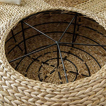 Forwei Cuscino di Paglia, Cuscino di Seduta Piatto Imbottito Ecologico Lavorato a Mano in Paglia Imbottito Lavorato a Mano, Cuscino Addensato, Cuscino da Pavimento Tatami Tessuto a Mano, 45 15 cm