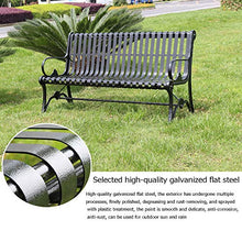Panca da giardino, sedia in metallo per esterni, sedile per mobili da giardino da esterno 2-3 posti, sedile per terrazza parco, panca da giardino con gambe in alluminio pressofuso e superficie del s