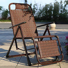 Soul Case Sedia a gravità Zero, Sedia in Rattan, Angolo reclinabile Libero con Serratura, Sedia da Patio con Cuscino Sagomato, Sedia reclinabile Pieghevole, Supporto Fino a 350 libbre (Marrone)