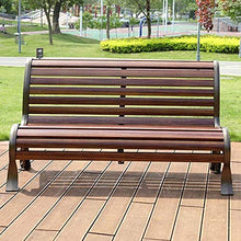 Panca da Giardino Sedile Sedia da Giardino Panca da Esterno Legno anticorrosivo Cortile comunitario Panchina Quadrata Cortile Esterno Sedia per Il Tempo Libero Alluminio pressofuso Fibra di