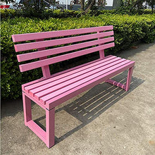 GaoF Panchina da Giardino Rosa Panchina da terrazza per Esterni, panchine da Giardino Resistenti alle intemperie in ghisa e Legno massello, panchina a 2-3 posti con Schienale e