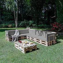 Beautissu Cuscino Seduta per divani con bancali, Eco Pure 120x80x8cm per divanetti e panche da Giardino - Grigio Chiaro