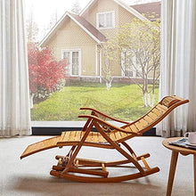 Iyom Sedia Zero Gravity, Chaise Longue, Sedia a Dondolo Pieghevole in Legno Balcone Sedia con Schienale Regolabile in bambù con poggiatesta e Massaggio ai Piedi Lettini Prendisole per Esterni