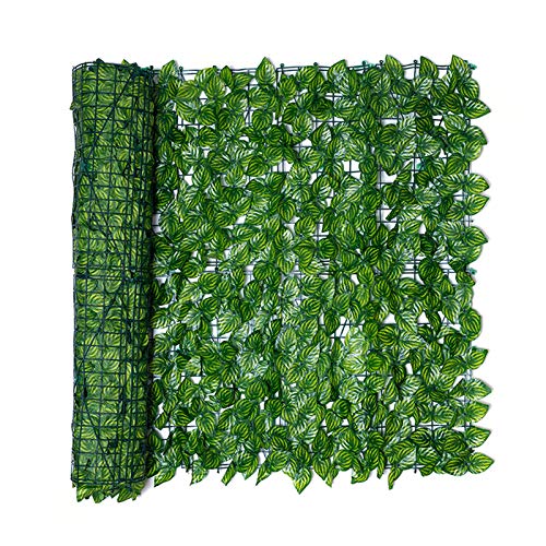 Schermatura con foglie artificiali, Paravento per balcone con foglie artificiali, Recinzione da giardino con protezione per la privacy e protezione anti-sbiadimento anti-UV per festa di matrimonio