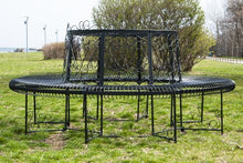 DanDiBo - Panchina rotonda XXL, diametro 200 cm, in metallo, panca da giardino, in ferro battuto