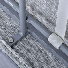 Outsunny Salotto da Giardino Set 4 Pezzi Mobile da Giardino con Tavolino, Divano 3 Posti, 2 Poltrone e Cuscini, Alluminio e Vetro Grigio