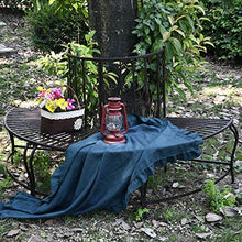 Panche da giardino realizzate con vecchi sedili in metallo, sgabello semicircolare per mobili da giardino in stile antico, sgabello rotondo con sedile in ferro curvo per il tempo libero Panche