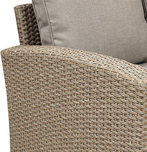 Ristorante 5 Pezzi Patio Set 4 A 8, PE Mezzo Alimentazione Per Esterni Vimini Set Di Conversazione Con Conversazione Con Tavolo Pranzo Rattan Con Tavolo Pranzo Ottomano, Con Cuscini E 3 Cuscini Bonus