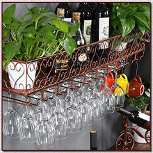 Vino portabottiglie supporto della cremagliera del vino ripiano in vetro Vino Wine Rack Rack Glass Hanging Calice cremagliera creativa del vino rosso Coppa Rack Capovolto Ristorante Ferro battuto rack