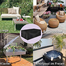 JIMITOTO Copertura Tavolo Coperture per Mobili da Giardino Impermeabile Resistente ai Raggi UV Rettangolari (242x162x100cm)