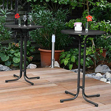 Beautissu Tavolo Alto da Bar bistrot Catering Cocktail ed Eventi Bellini Ø 70 Pieghevole - Grigio - Tavolo Alto da Giardino - Tavolo Alto da Giardino - Tavolo da Esterno