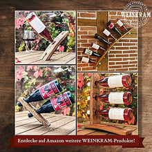 Winkram, portabottiglie singolo magico, fatto a mano, in una botte di vino rosso, idea regalo per gli amanti del vino, prodotto in Germania, 1 pezzo