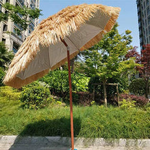 ZZZR Ombrellone da Giardino con ombrellone in Paglia, ombrellone in Paglia Tropicale Hawaiana con Funzione di inclinazione, per Patio, Giardino, Balcone, ombrellone da Spiaggia, 6,5 Piedi