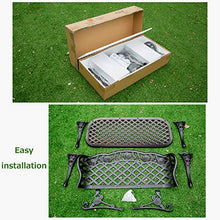 Panchine per Terrazze Giardino Panca per Tempo Libero Esterno, Panca da Cortile in Ghisa Resistente Alle Intemperie, Panchina da Giardino Con Schienale e Braccioli, Panca Decorativa in Ferro Battuto
