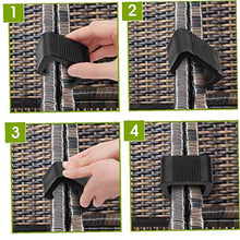 Clip Outdoor Furniture Patio Wicker clip di plastica Divano Connect Clamps per sedie mobili da giardino del sofà 10PCS 6CM