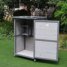 BESTSOON Armadietto da Esterno per Mobili da Giardino Outdoor di Legno Solido Governo di immagazzinaggio Garden Rain Boots Pala Strumento Storage Box Antipioggia anticorrosione