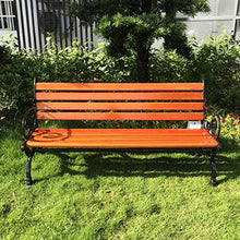 Panchina da Giardino All'aperto Panche da Terrazza per Tempo Libero, Panca da Patio Anticorrosione e Antiruggine Realizzata con Gambe in Alluminio e Legno Pino, Panca Spaziosa Comoda Facile Montare
