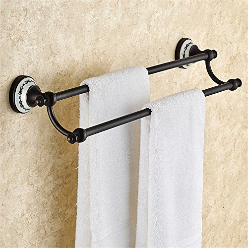 MBYW Portasciugamani Moderno Portasciugamani Elegante per Il Bagno di Moda Portasciugamani in Metallo Cromato portasciugamani in Rame Doppio Bagno portasciugamani Bagno portasciugamani Doppio lavabo
