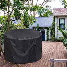 Copertura per mobili da giardino, copertura rotonda per tavolo da giardino, Oxford impermeabile, antivento e anti-UV, copertura circolare per tavolo