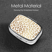Scatola quadrata per pillole e medicine leopardo greco antico oro moda pillola organizzatore viaggio pillole dispenser per vitamine integratori