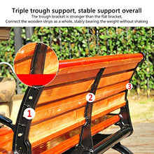 ZXF- Panchina da Giardino per Terrazza All'aperto Panchina da Parco con Schienale, Sedia in Alluminio Pressofuso per Il Tempo Libero Resistente alle Intemperie, Sedia da Portico in Legno