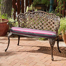 Panca da esterno in metallo Panchina del parco, Con schienale e braccioli Patio salotto sedia panchina, mobili da giardino Corridoio terrazza sedile 2 persone Comoda sedia da giardino