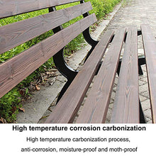 household products Panchine in Ghisa per Cortile Esterno, Panca da Giardino per Esterni in Legno Massello Anticorrosivo, Panche Portico Mobili da Esterno, Caricare 660 Libbre/Ospitare 2-4 Persone