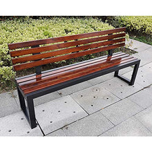 outdoor product Panca da Giardino con Panca da Esterno,Panchina con Schienale, Seduta in Legno Massello Anticorrosivo per Esterni, Sedia da Portico Resistente alle Intemperie，per Ponte/Prato/Canale