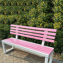 GaoF Terrazza Parco panchina da Giardino Centro Commerciale Resto Fila sedie, Sedile da Esterno in Legno massello Sedile Panca in Metallo per 2-3 Persone, Sedia Portico Resistente alle