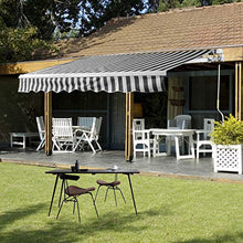 TolleTour Tenda da Sole, Tenda da Sole a Bracci Estensibili, Tenda da Sole per Esterno, Tende da Sole per Esterno Avvolgibili, Protezione dal Sole, 350 x 300cm, Grigio e Bianco