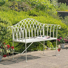 Panca da giardino per terrazza metallo da esterno , Panca lounge balcone con schienale e braccioli, Sedia per portico da cortile con struttura in ghisa, Mobili da giardino resistenti alle intemperie